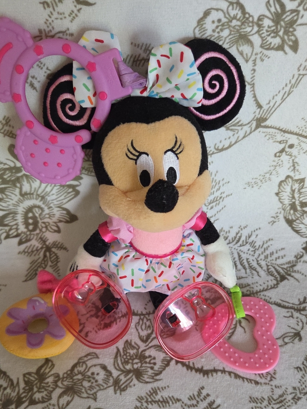 Disney Baby Minnie Mouse On The Go Pull Down Activity Toy Like New